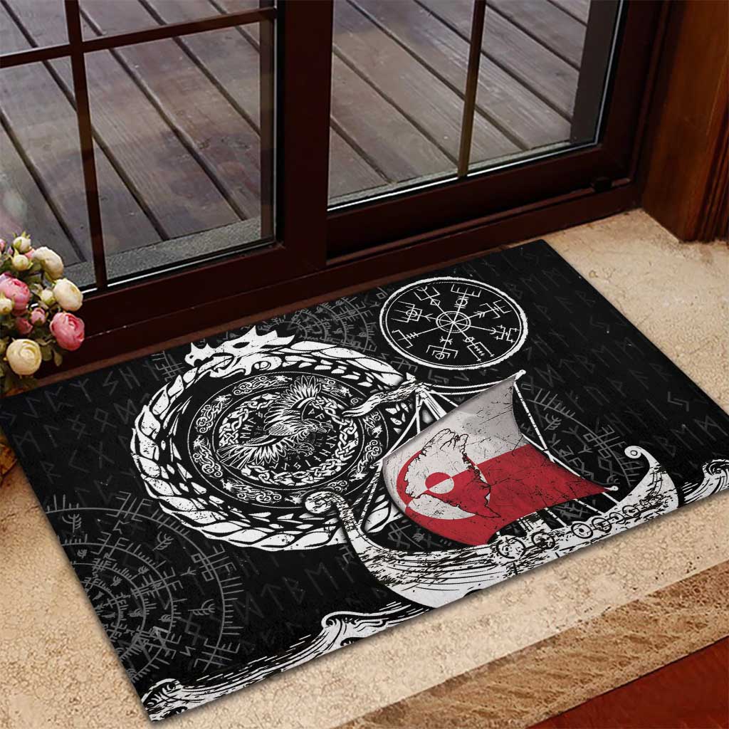 Viking Greenland Rubber Doormat Greenlander Viking Ship
