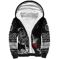 Personalized Viking Greenland Sherpa Hoodie Greenlander Viking Ship