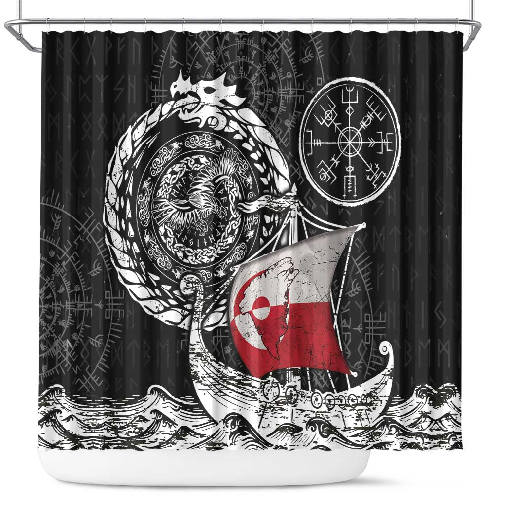 Viking Greenland Shower Curtain Greenlander Viking Ship