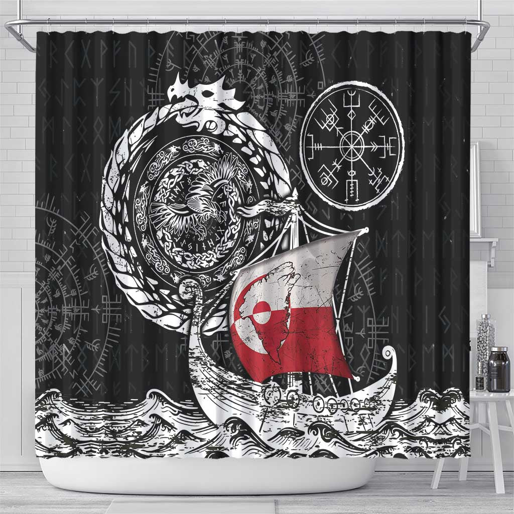 Viking Greenland Shower Curtain Greenlander Viking Ship