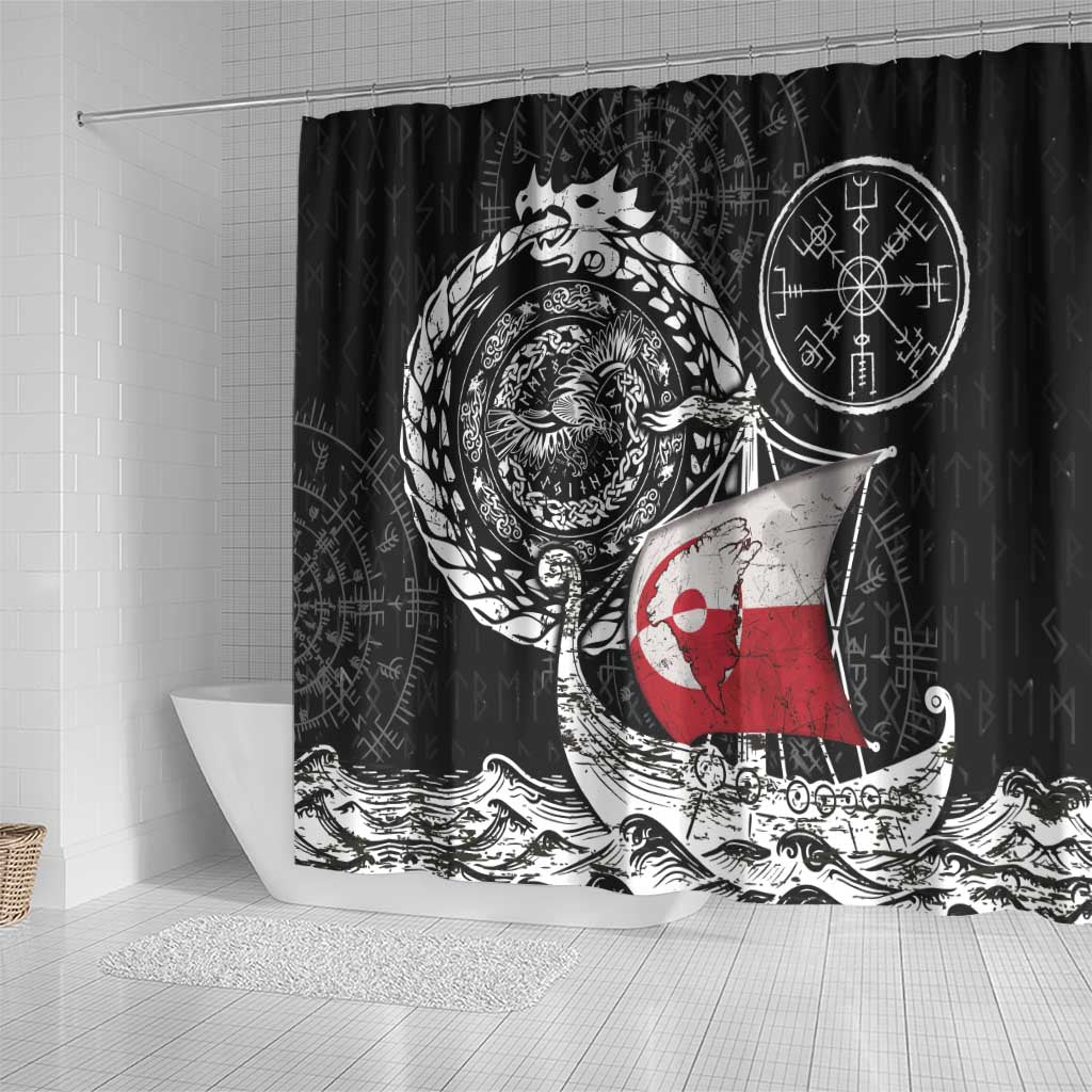 Viking Greenland Shower Curtain Greenlander Viking Ship