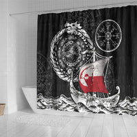 Viking Greenland Shower Curtain Greenlander Viking Ship