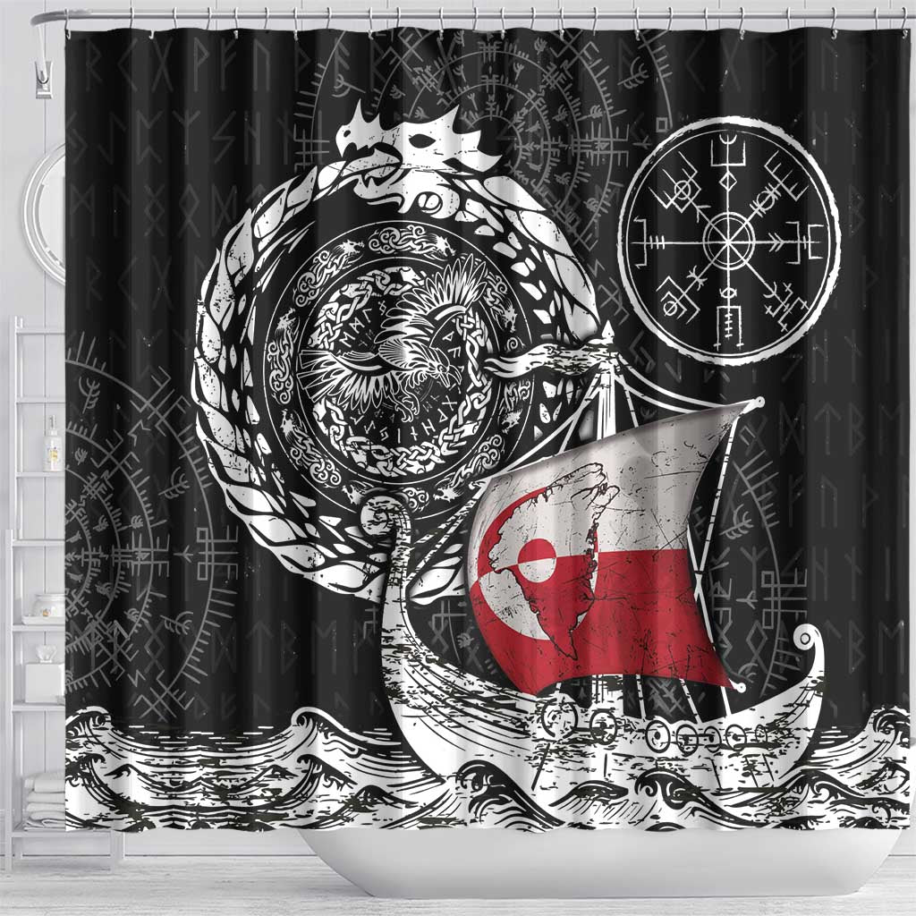 Viking Greenland Shower Curtain Greenlander Viking Ship