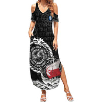 Personalized Viking Greenland Summer Maxi Dress Greenlander Viking Ship