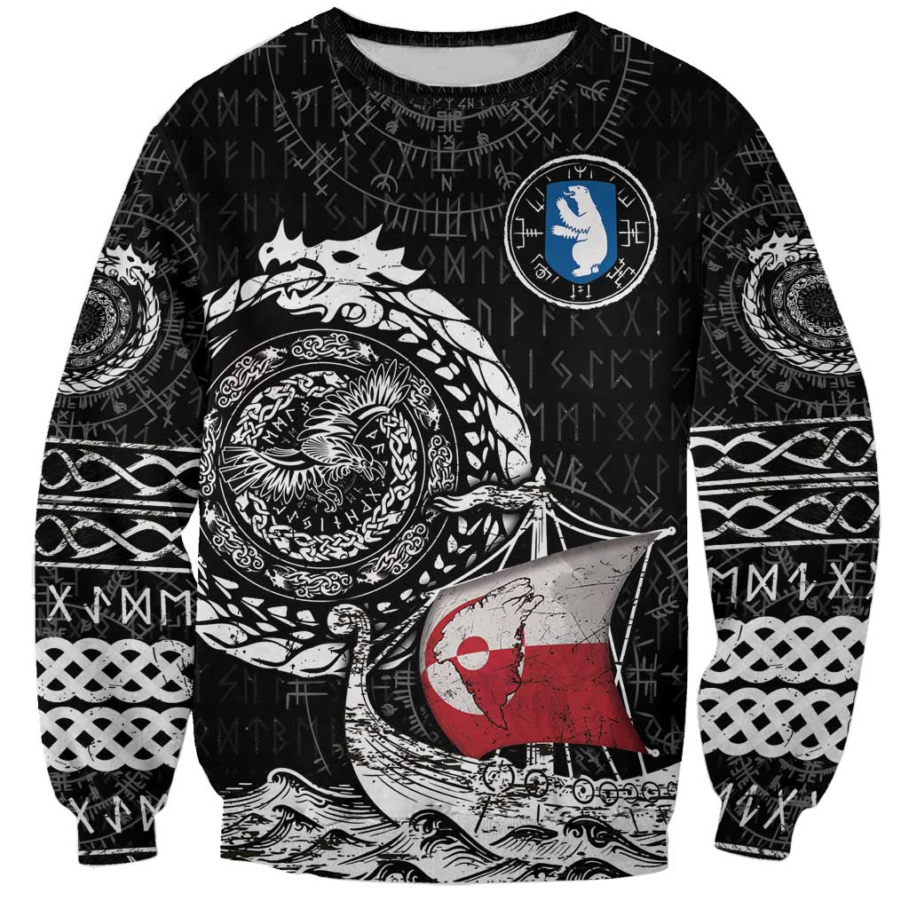 Personalized Viking Greenland Sweatshirt Greenlander Viking Ship
