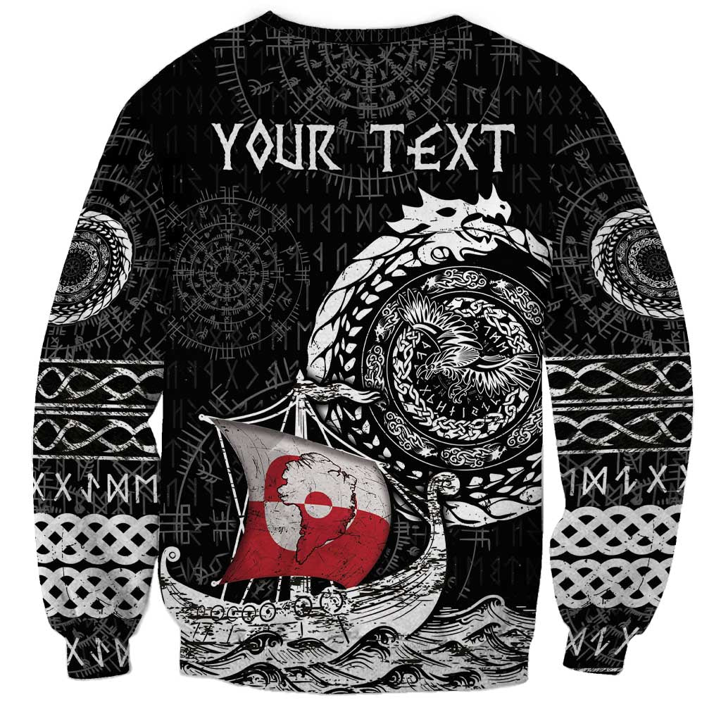 Personalized Viking Greenland Sweatshirt Greenlander Viking Ship
