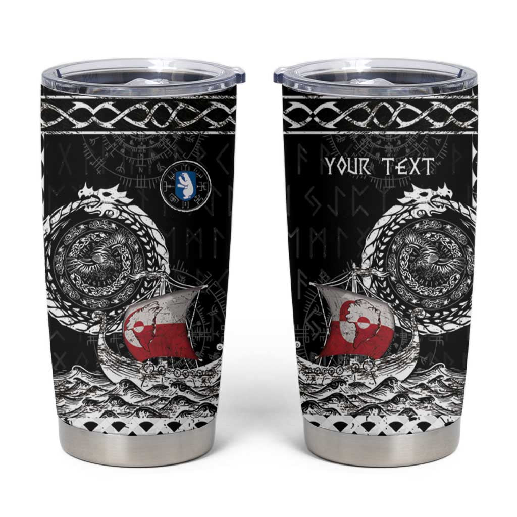 Personalized Viking Greenland Tumbler Cup Greenlander Viking Ship