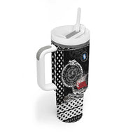 Personalized Viking Greenland Tumbler With Handle Greenlander Viking Ship