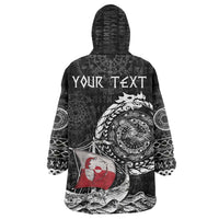 Personalized Viking Greenland Wearable Blanket Hoodie Greenlander Viking Ship