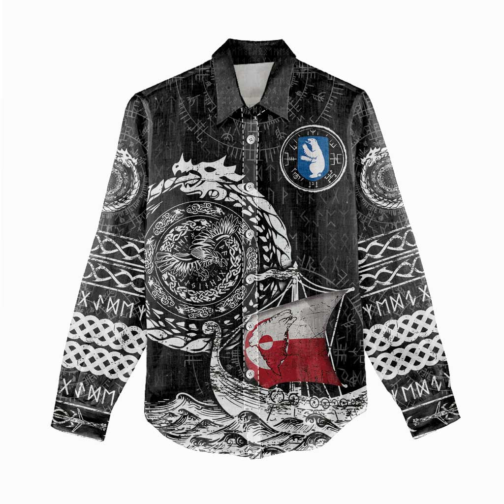Personalized Viking Greenland Women Casual Shirt Greenlander Viking Ship