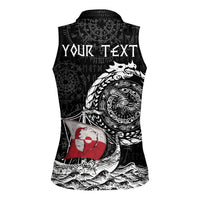 Personalized Viking Greenland Women Sleeveless Polo Shirt Greenlander Viking Ship