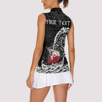 Personalized Viking Greenland Women Sleeveless Polo Shirt Greenlander Viking Ship