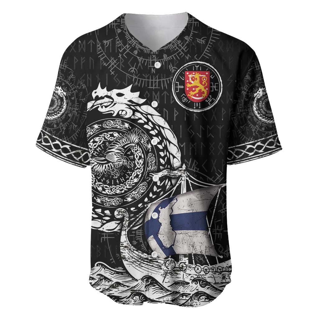 Personalized Viking Finland Baseball Jersey Finnish Viking Ship