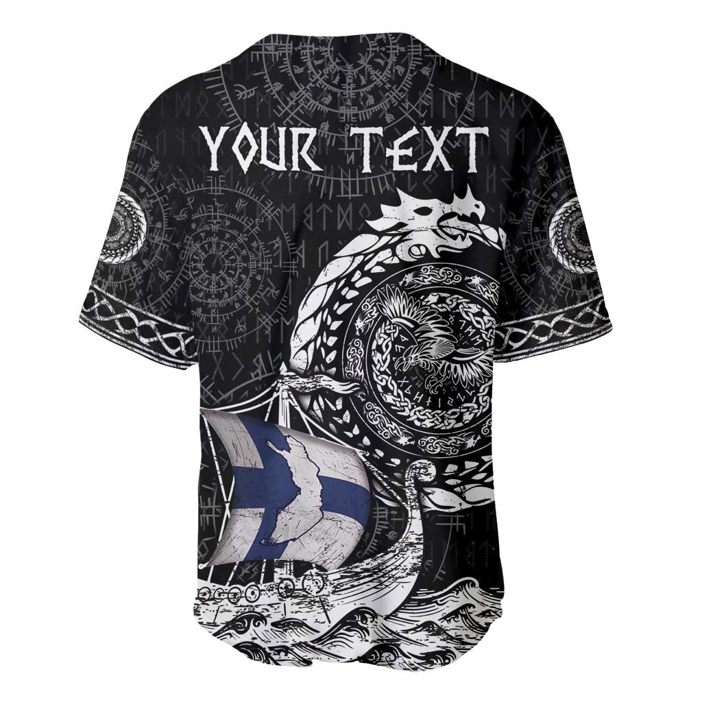 Personalized Viking Finland Baseball Jersey Finnish Viking Ship