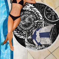 Viking Finland Beach Blanket Finnish Viking Ship