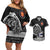 Personalized Viking Finland Couples Matching Off Shoulder Short Dress and Hawaiian Shirt Finnish Viking Ship