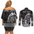 Personalized Viking Finland Couples Matching Off Shoulder Short Dress and Long Sleeve Button Shirt Finnish Viking Ship