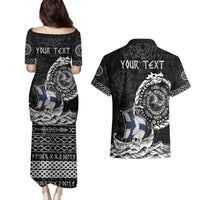 Personalized Viking Finland Couples Matching Puletasi and Hawaiian Shirt Finnish Viking Ship