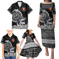 Personalized Viking Finland Family Matching Puletasi and Hawaiian Shirt Finnish Viking Ship