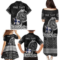 Personalized Viking Finland Family Matching Puletasi and Hawaiian Shirt Finnish Viking Ship