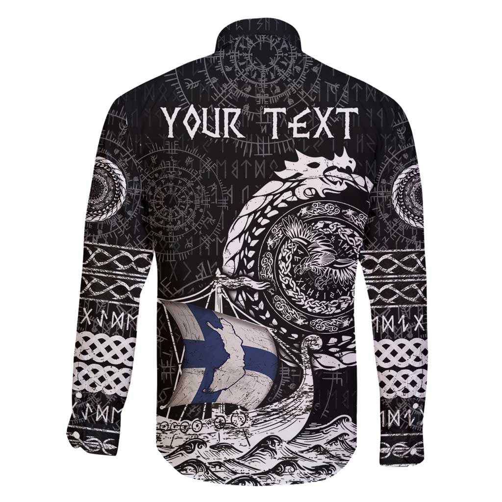 Personalized Viking Finland Family Matching Puletasi and Hawaiian Shirt Finnish Viking Ship