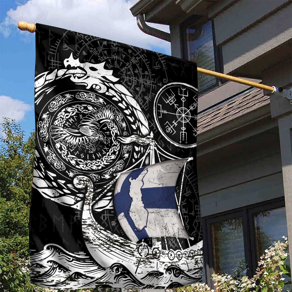 Viking Finland Garden Flag Finnish Viking Ship