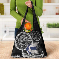 Viking Finland Grocery Bag Finnish Viking Ship