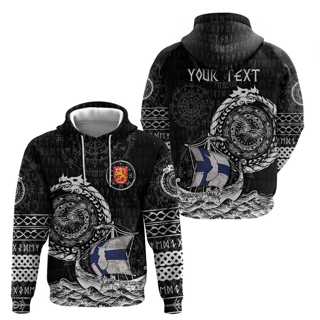 Personalized Viking Finland Hoodie Finnish Viking Ship
