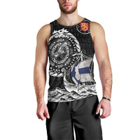 Personalized Viking Finland Men Tank Top Finnish Viking Ship