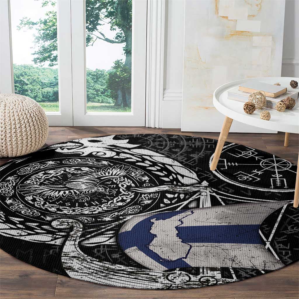 Viking Finland Round Carpet Finnish Viking Ship