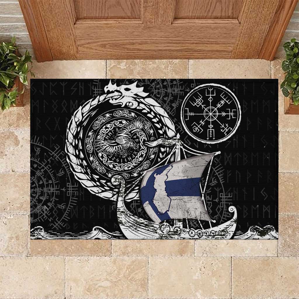 Viking Finland Rubber Doormat Finnish Viking Ship