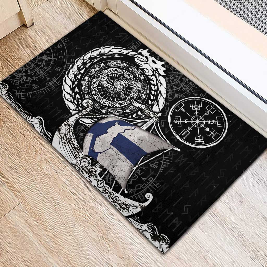 Viking Finland Rubber Doormat Finnish Viking Ship