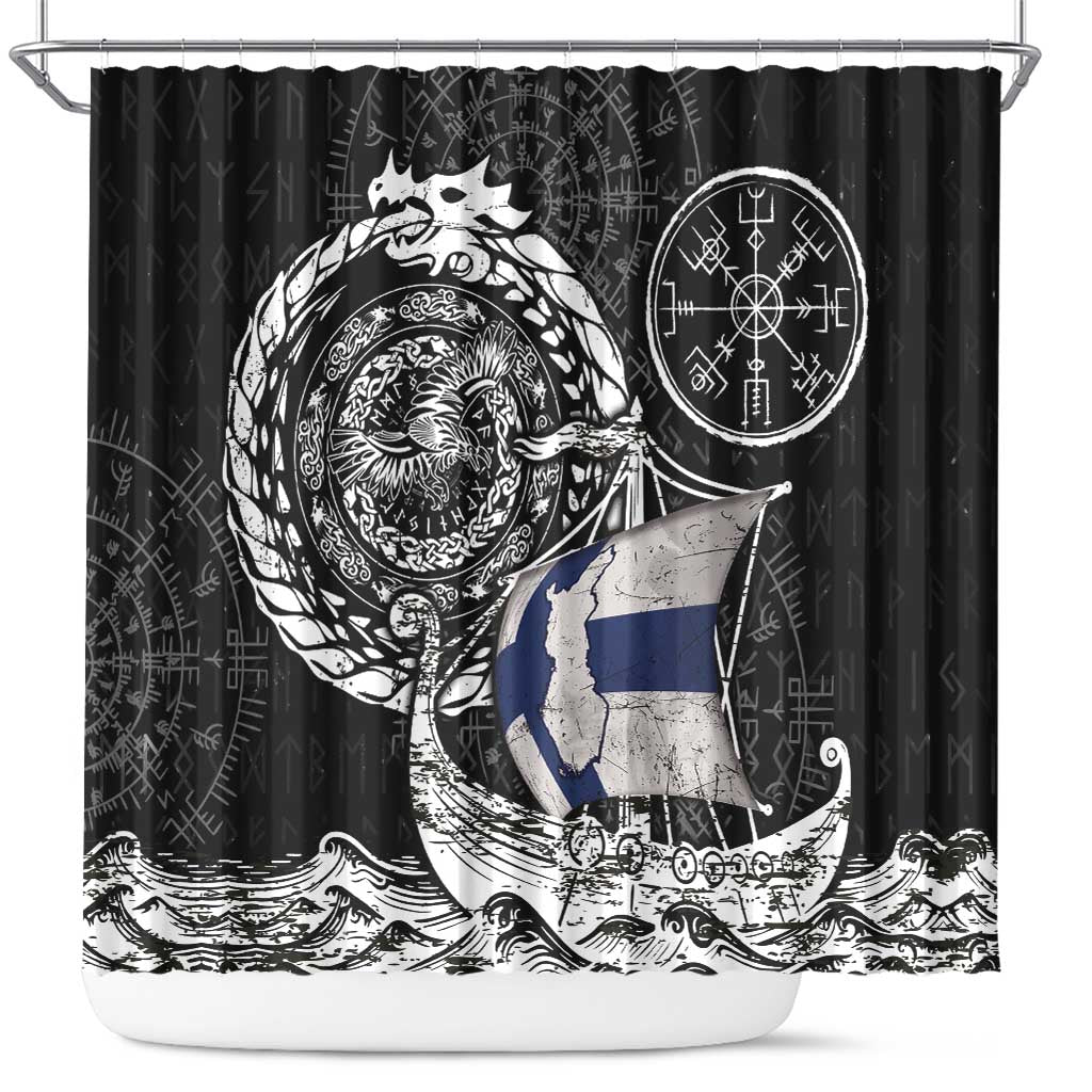 Viking Finland Shower Curtain Finnish Viking Ship