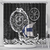 Viking Finland Shower Curtain Finnish Viking Ship