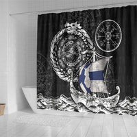 Viking Finland Shower Curtain Finnish Viking Ship