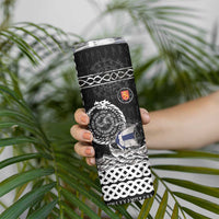 Personalized Viking Finland Skinny Tumbler Finnish Viking Ship