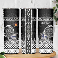 Personalized Viking Finland Skinny Tumbler Finnish Viking Ship