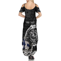 Personalized Viking Finland Summer Maxi Dress Finnish Viking Ship