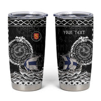 Personalized Viking Finland Tumbler Cup Finnish Viking Ship