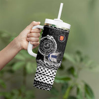 Personalized Viking Finland Tumbler With Handle Finnish Viking Ship