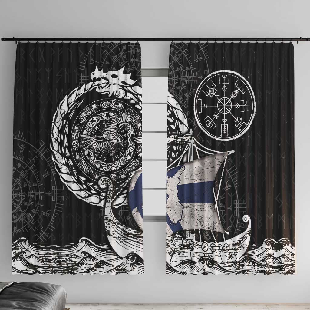 Viking Finland Window Curtain Finnish Viking Ship