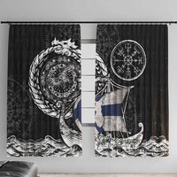 Viking Finland Window Curtain Finnish Viking Ship