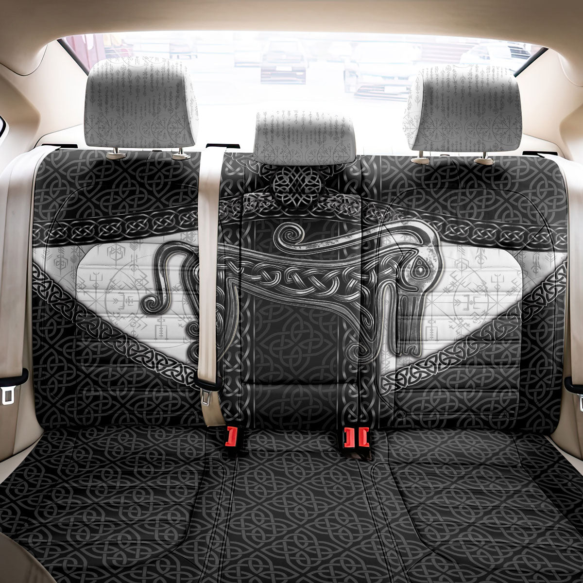 Ancient Scotland Back Car Seat Cover Pictish Beast Celtic Knotwork