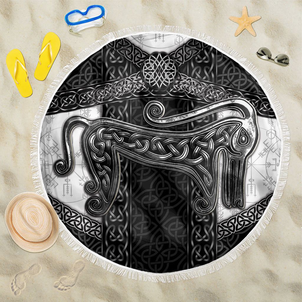 Ancient Scotland Beach Blanket Pictish Beast Celtic Knotwork