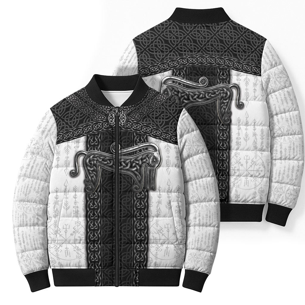 Ancient Scotland Bomber Puffer Jacket Pictish Beast Celtic Knotwork