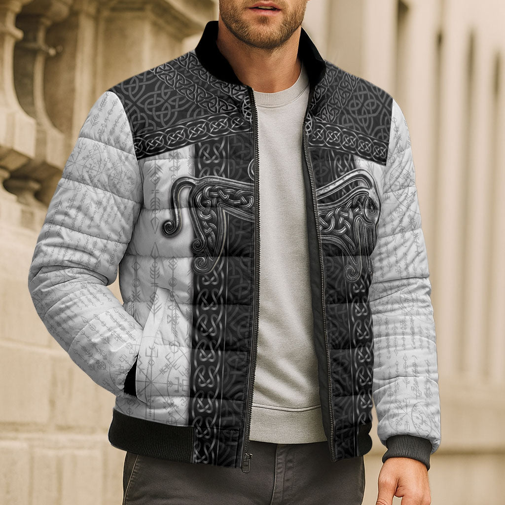 Ancient Scotland Bomber Puffer Jacket Pictish Beast Celtic Knotwork
