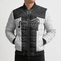 Ancient Scotland Bomber Puffer Jacket Pictish Beast Celtic Knotwork