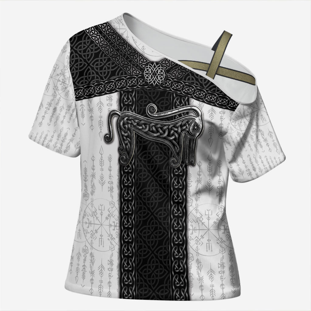 Ancient Scotland Cross Shoulder Shirt Pictish Beast Celtic Knotwork