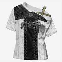 Ancient Scotland Cross Shoulder Shirt Pictish Beast Celtic Knotwork