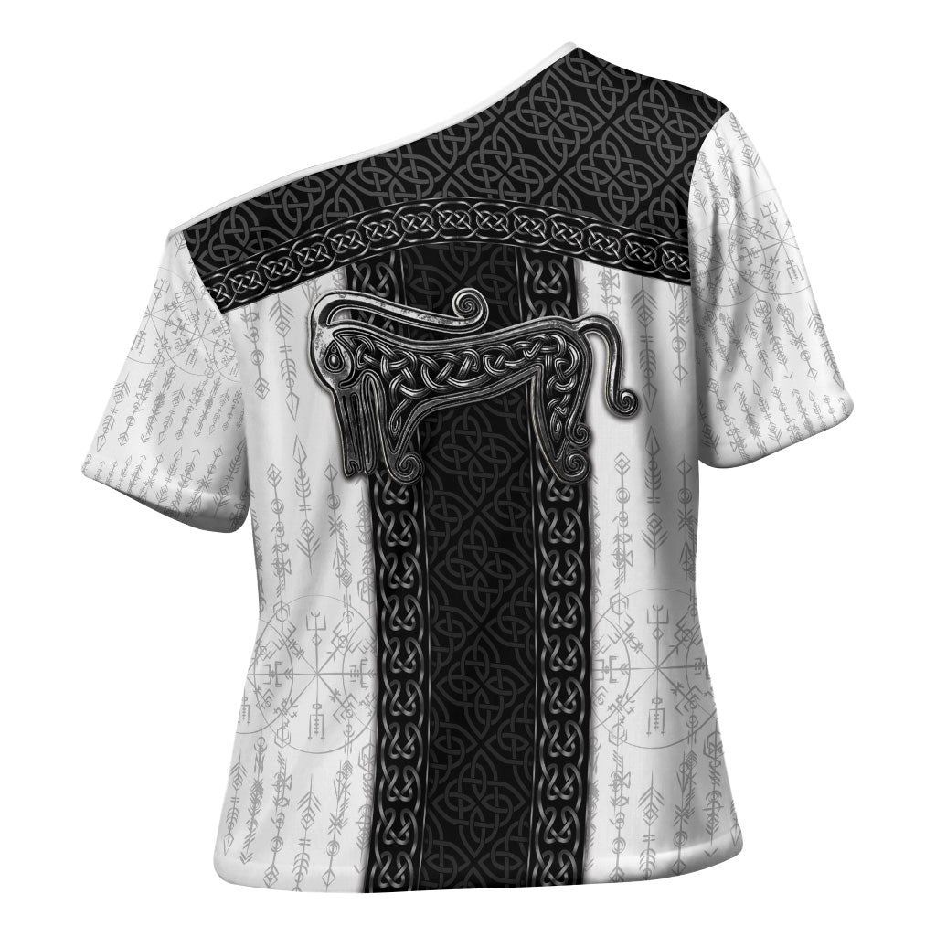 Ancient Scotland Cross Shoulder Shirt Pictish Beast Celtic Knotwork